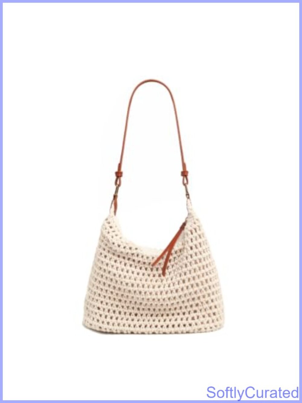Cotton Crochet String Bag Handwoven Beach Shoulder Purse